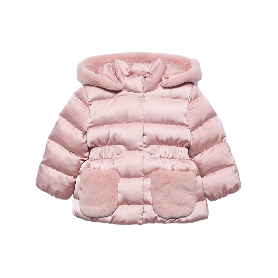 Abel&Lula Baby Girl's Petal Pink Satin Coat