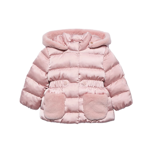 Abel&Lula Baby Girl's Petal Pink Satin Coat