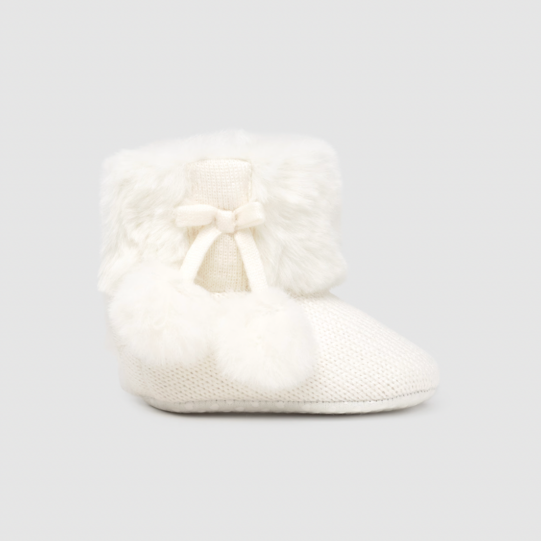 Mayoral Baby Girl's Natural Knitted Booties