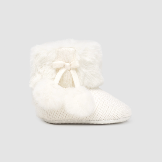 Mayoral Baby Girl's Natural Knitted Booties