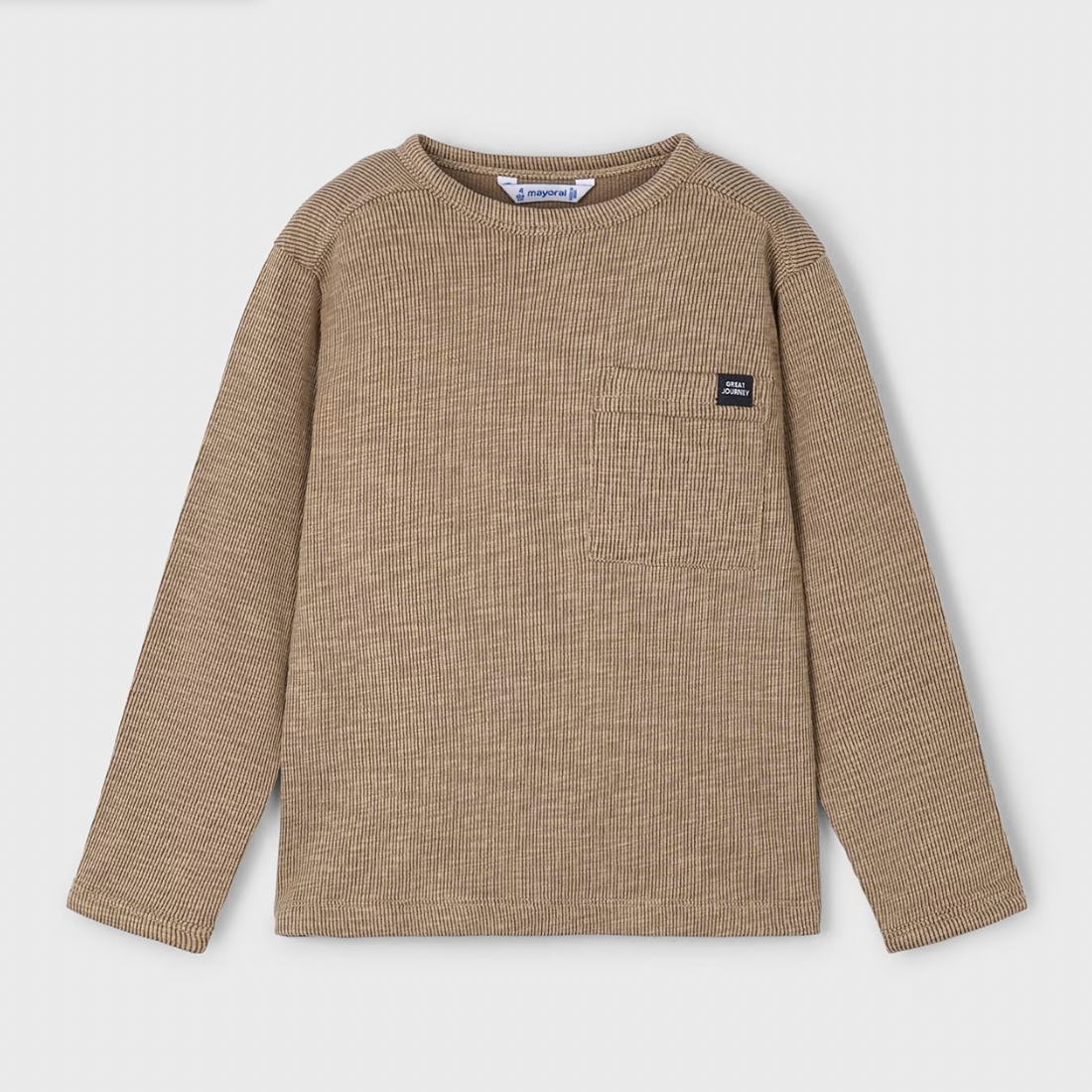 Mayoral Boy's Camel Long Sleeved T-Shirt