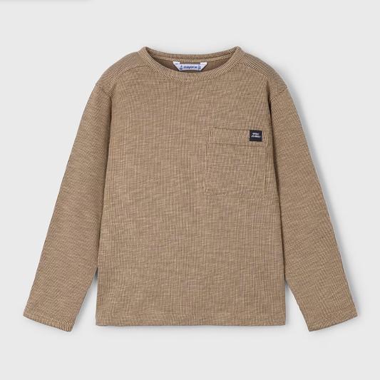 Mayoral Boy's Camel Long Sleeved T-Shirt