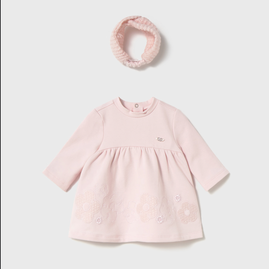 Mayoral Bbay Girl's Rose Pink Dress & Headband Set