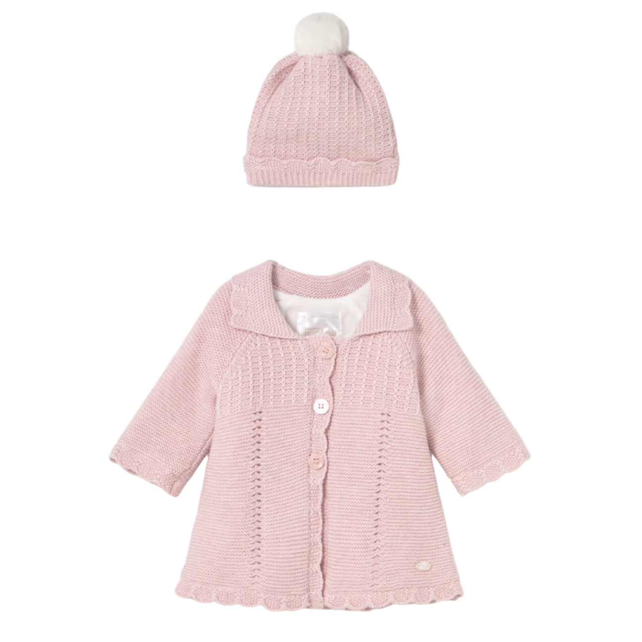 Mayoral Baby Girl's Quartz Pink Knitted Coat & Hat Set