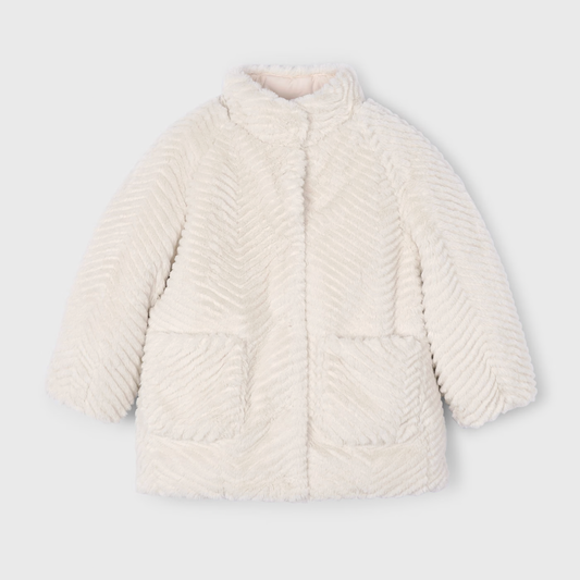 Mayoral Girl's Sand Fur Coat