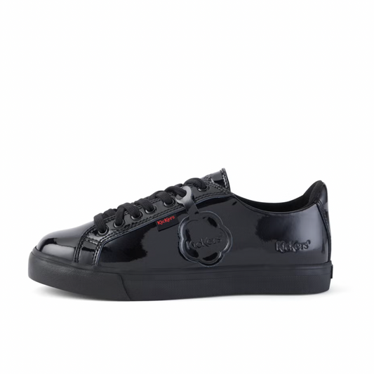 Kickers Girl's Black Patent Tovni Lacer