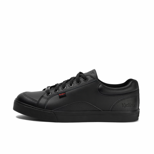 Kickers Boy's Black Leather Tovni Lo Mix