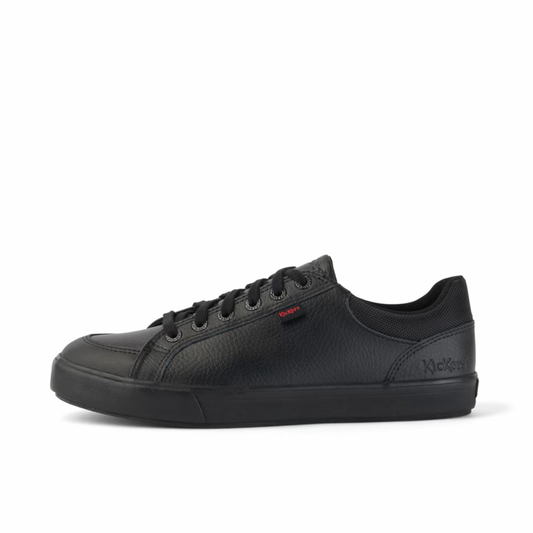 Kickers Boy's Black Leather Tovni Lo School Shoes