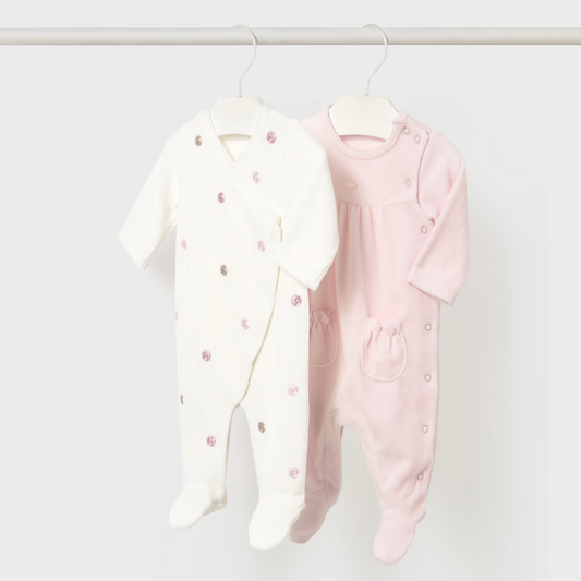 Mayoral Baby Girl's Rose 2 Piece Onsie Set