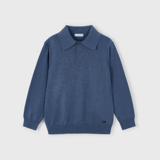 Mayoral Boy's Steel Knitted Polo