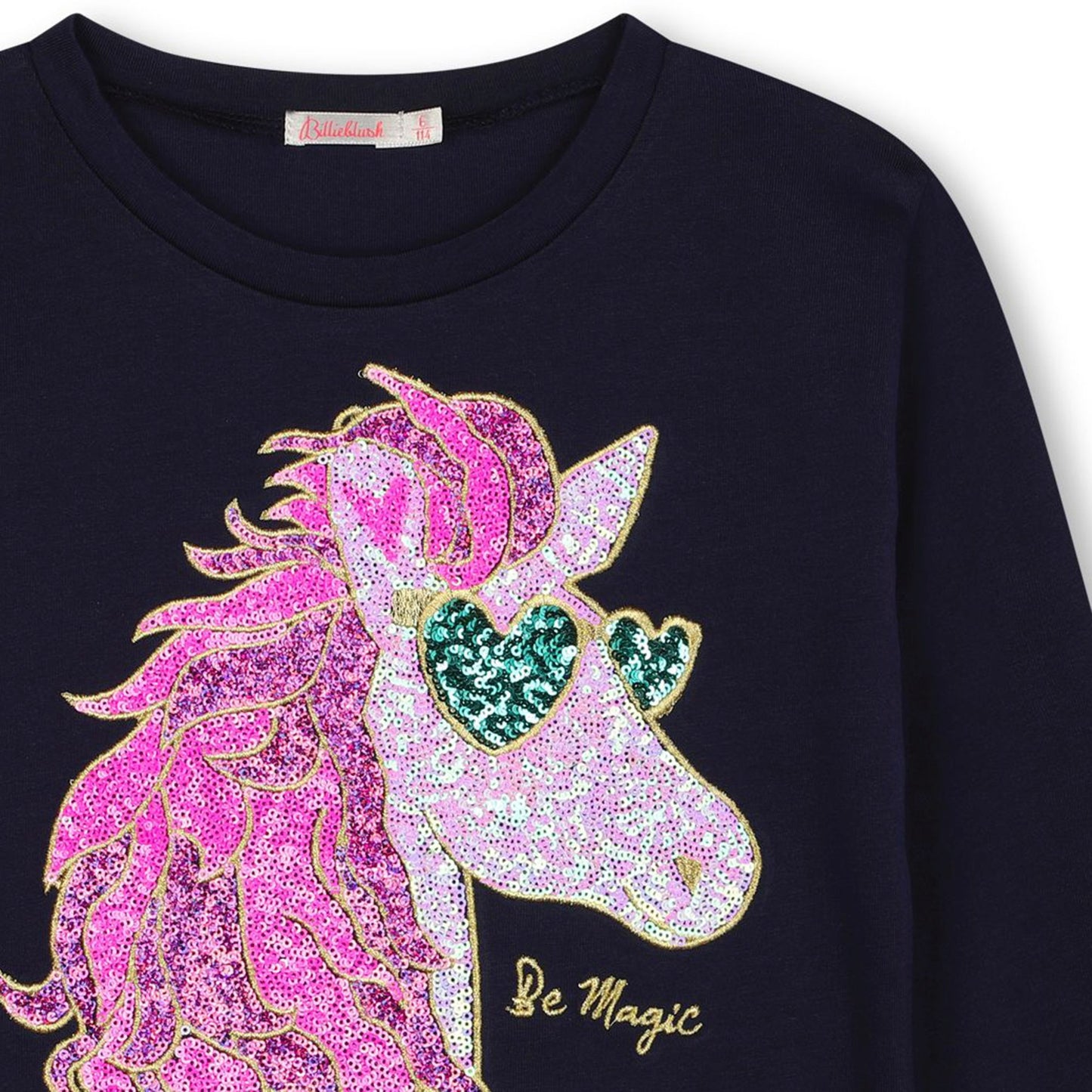Billie Blush Girl's Navy Long-Sleeved T-Shirt