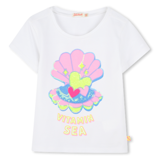 Billie Blush Girl's White Short-Sleeved T-Shirt