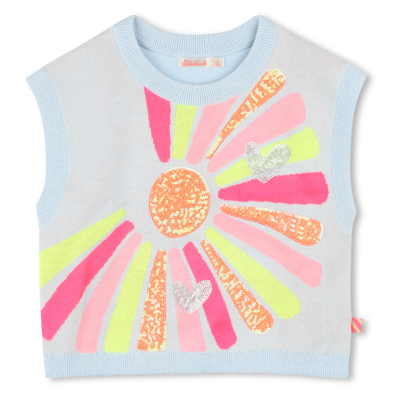 Billie Blush Girl's Ice Water Blue Knitted Vest Top