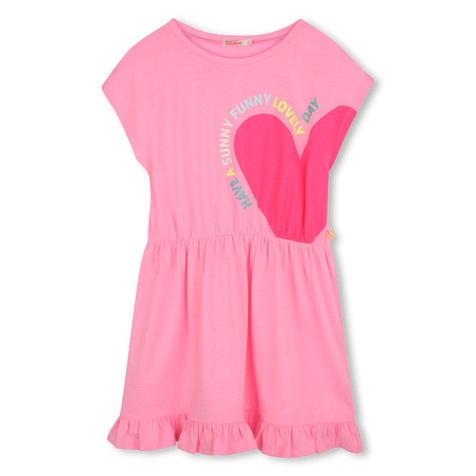 Billie Blush Girl's Pink Flared Printed Dress