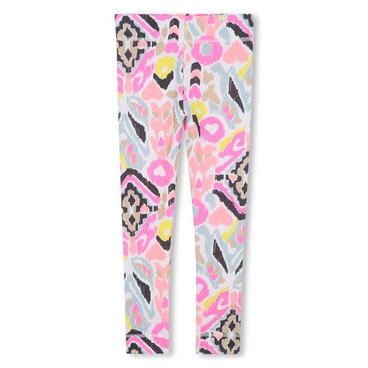 Billie Blush Girl's Pink Ikat Print Leggings