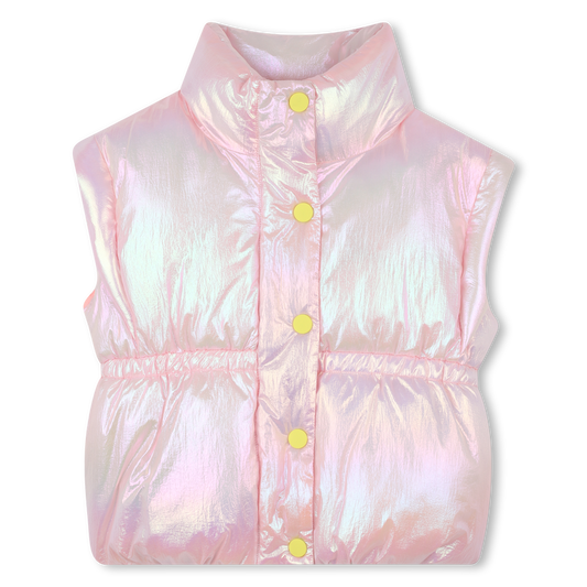 Billie Blush Girl's Peach Sleeveless Down Jacket