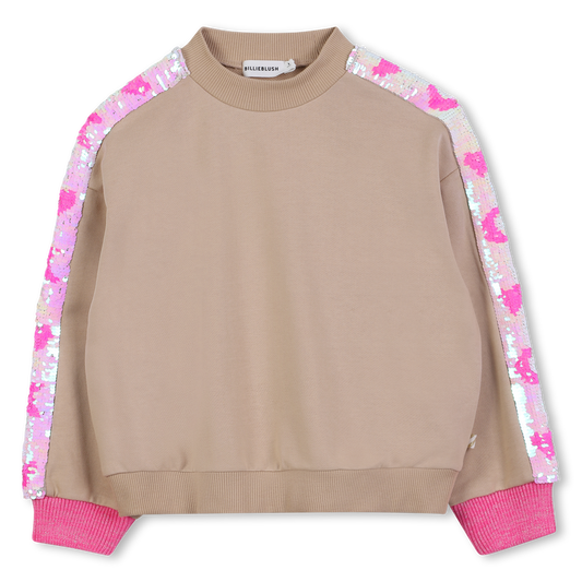 Billie Blush Girl's String Fleece Sweatshirt