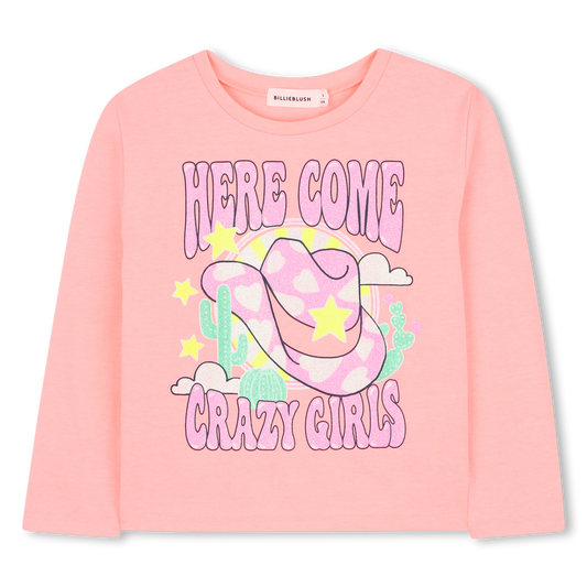 Billie Blush Girl's Peach Long Sleeved T-Shirt
