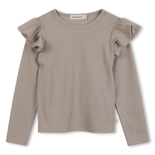 Billie Blush Girl's Gold Long Sleeved Top