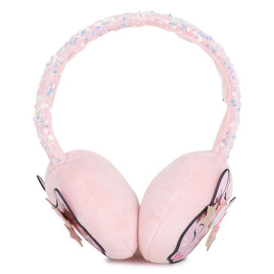 Billie Blush Girl's Peach Velvet Earmuffs