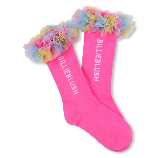 Billie Blush Girl's Pink Ruffle Socks