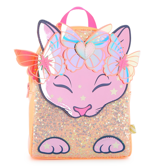 Billie Blush Girl's Peach Cat Rucksack