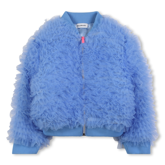 Billie Blush Girl's Pale Blue Ruffle Jacket