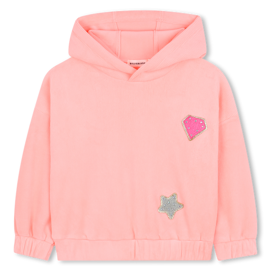 Billie Blush Girl's Peach Hooded Cardigan