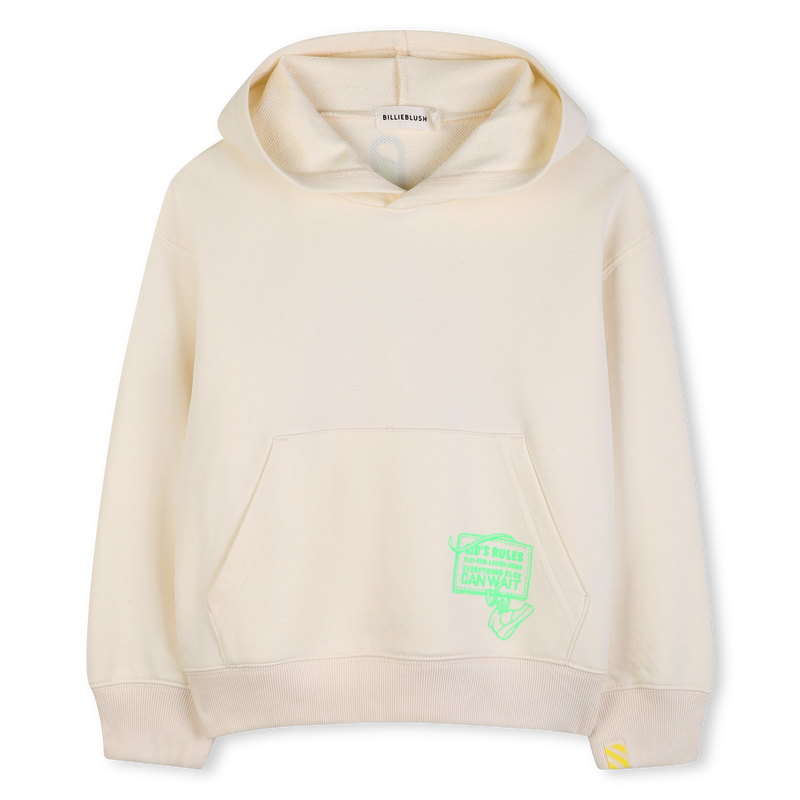 Billie Blush Boy's Ivory Graphic Hoodie
