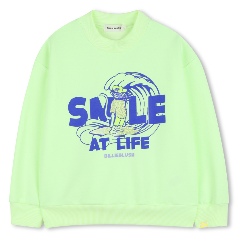 Billie Blush Boy's Green lemon Fleece Sweatshirt