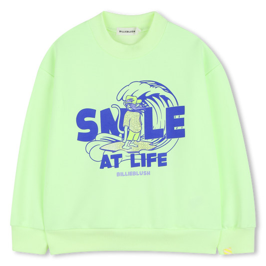 Billie Blush Boy's Green lemon Fleece Sweatshirt