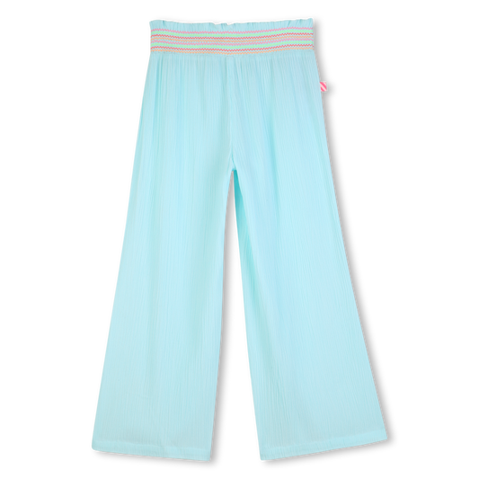 Billie Blush Girl's Turquoise Wide-Leg Trousers