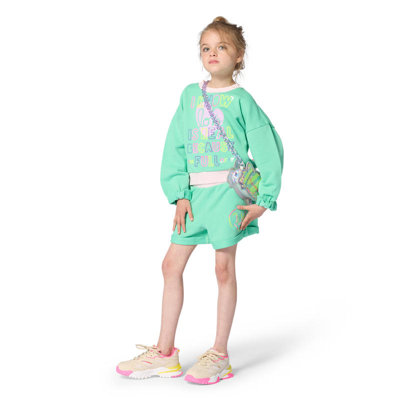 Billie Blush Girl's Discord Green Fleece Shorts