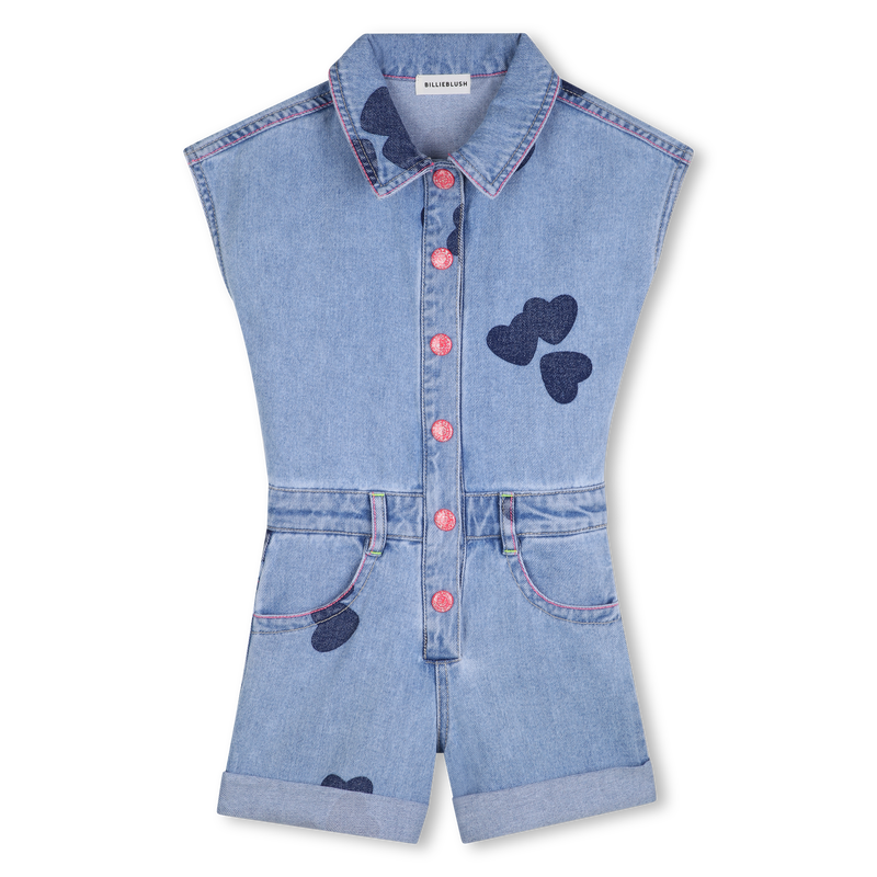 Billie Blush Girl's Denim Playsuit