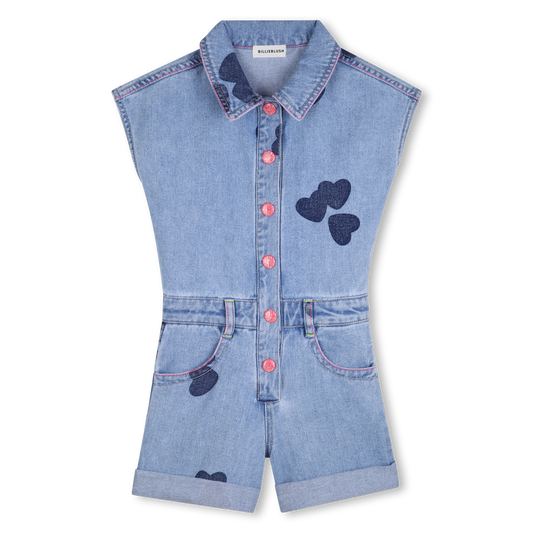 Billie Blush Girl's Denim Playsuit