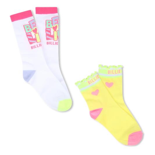 Billie Blush Girl's 2 Pair Set of Socks