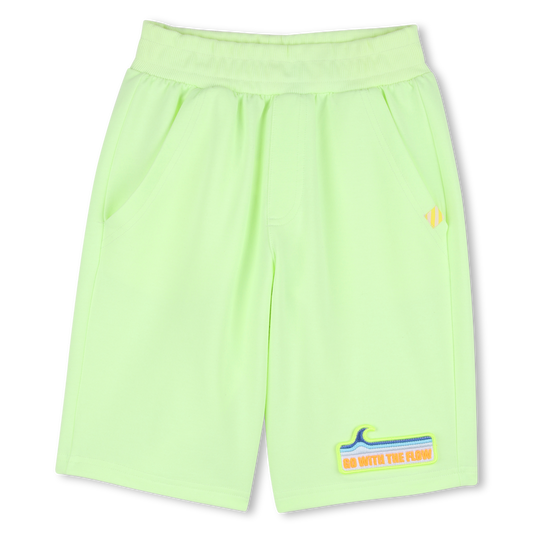 Billie Blush Boy's Neon Green Fleece Bermuda Shorts