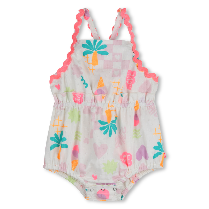 Billie Blush Baby Girl's Ivory Printed PLaysuit
