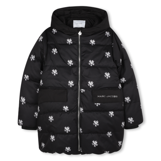 Marc Jacobs Girl's Black Long Hooded Puffer Coat