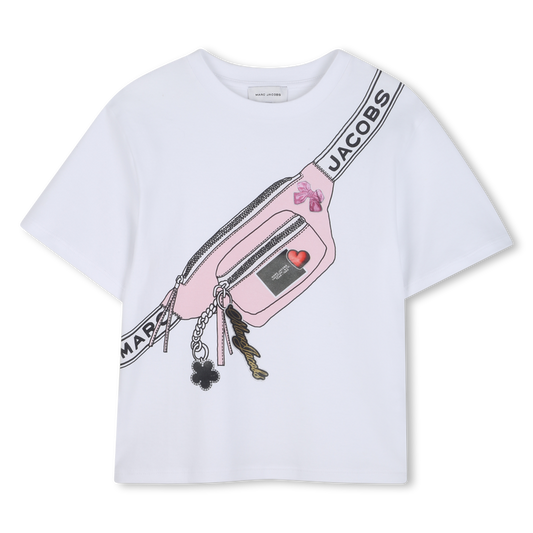 Marc Jacobs Girl's White Bag Graphic T-Shirt