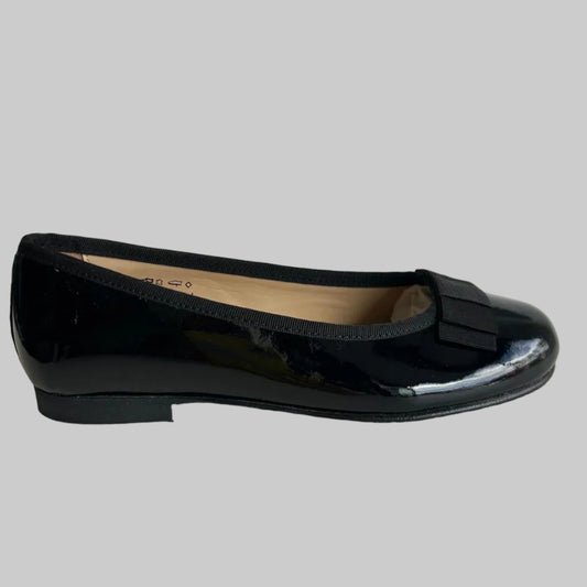 Petasil Girl's Fransesc Black Patent Leather Pump School Shoes