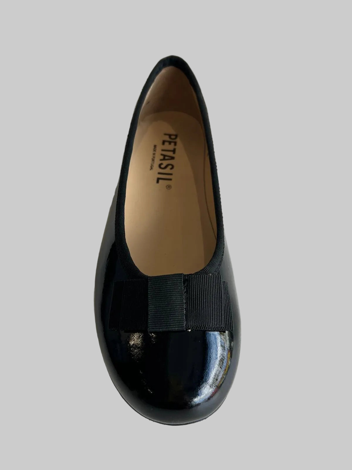 Petasil Girl's Fransesc Black Patent Leather Pump School Shoes
