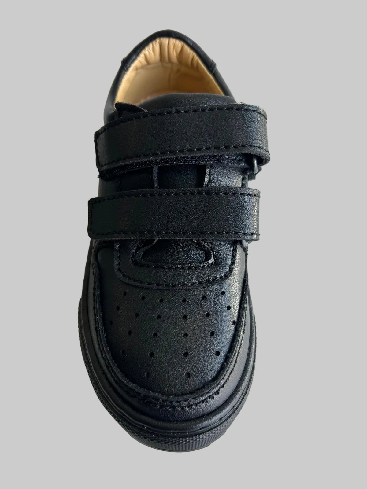 Petasil Boy's Harold Black Leather School Shoes
