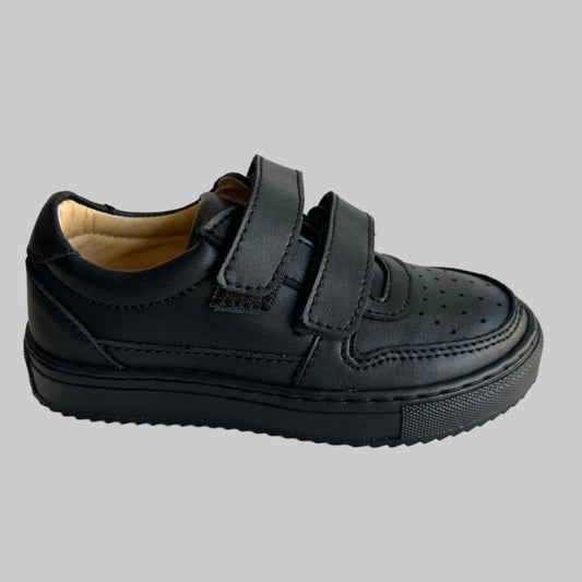 Petasil Boy's Harold Black Leather School Shoes