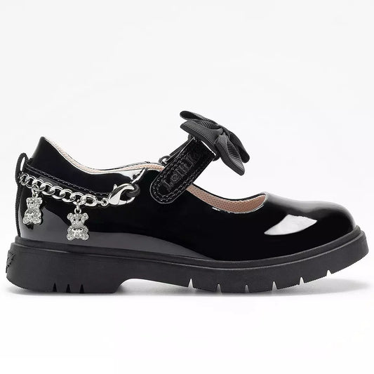 Lelli Kelly Girl's Teddy Bear Black Patent Leather School Shoes