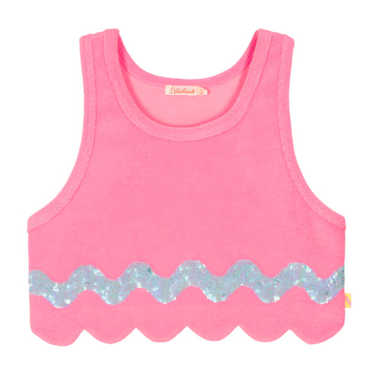 Billie Blush Girl's Pink Towelling Tank Top