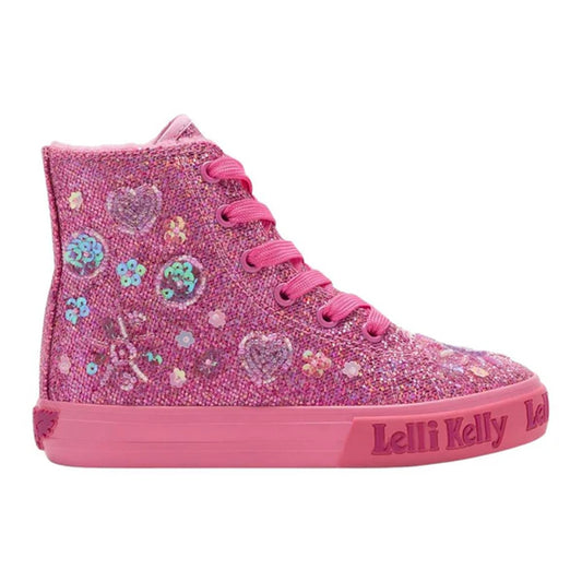 Lelli Kelly Girl's Dark Pink Glitter Dafne Boots