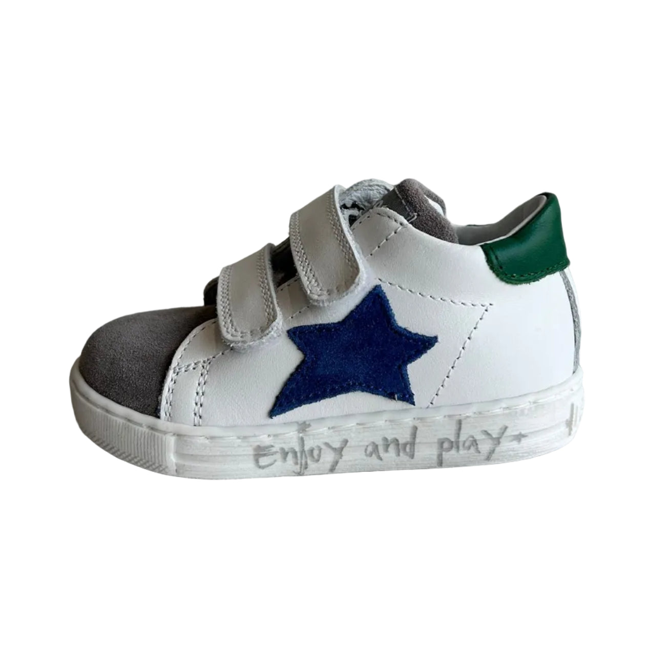 Falcotto Boy's Dark Grey, Blue "Play" Sasha VL Trainers