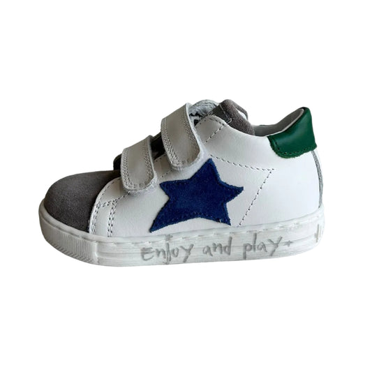 Falcotto Boy's Dark Grey, Blue "Play" Sasha VL Trainers