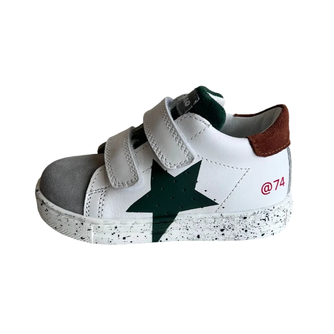 Falcotto Boy's Whote, Green & Grey Salazar 3 VL Trainers